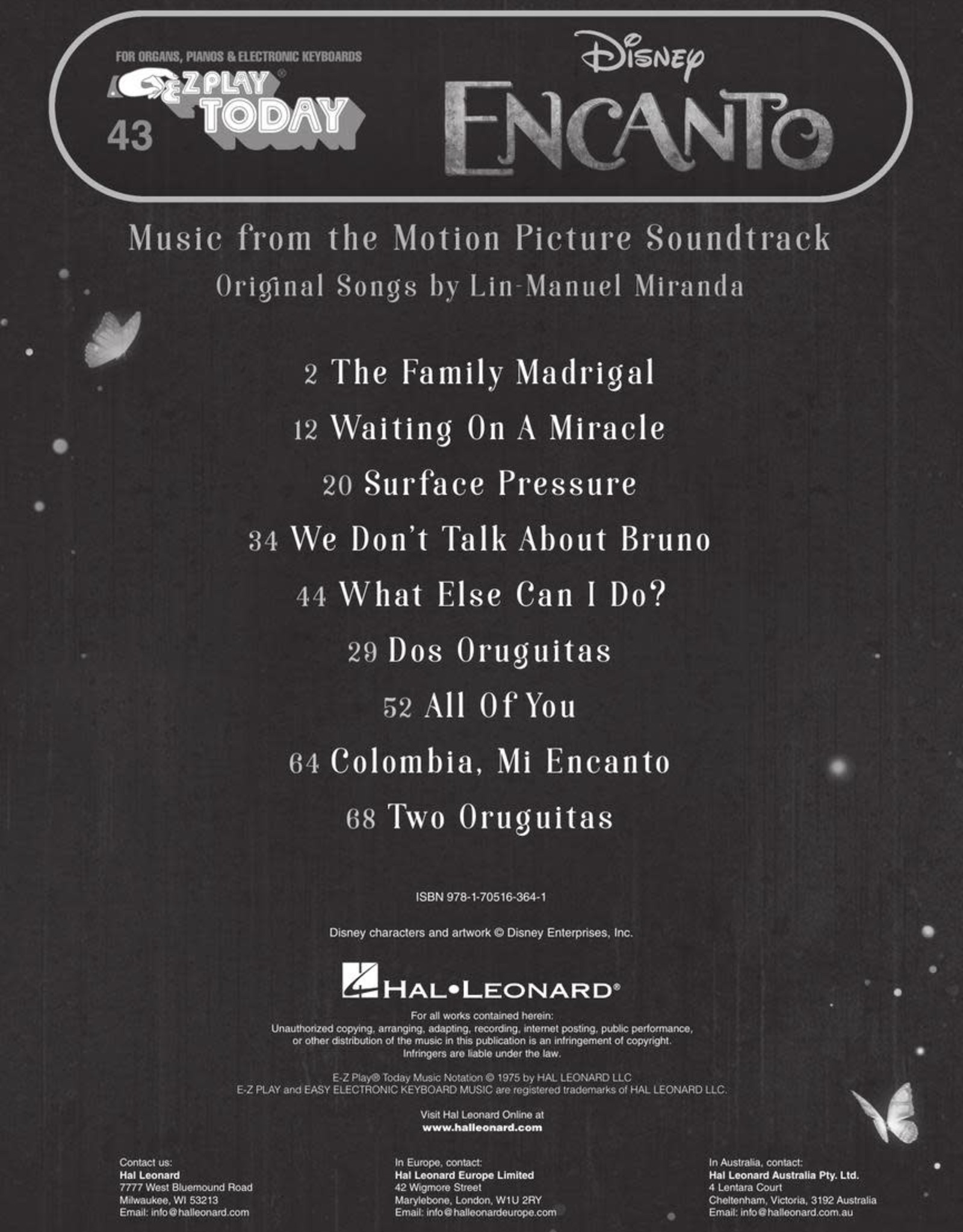 Hal Leonard Encanto - E-Z Play Today (5 Finger)