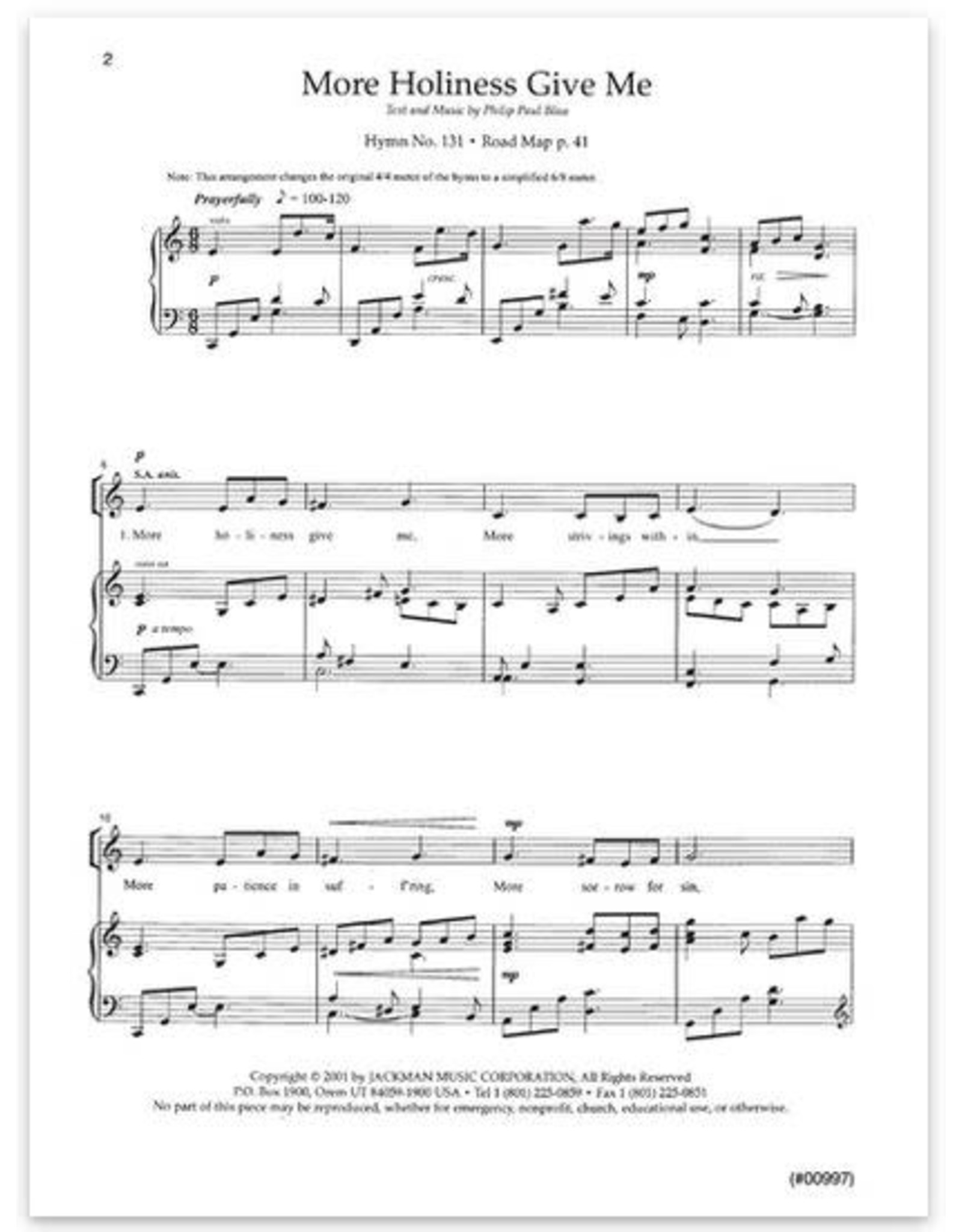 Jackman Music Hymnplicity Ward Choir, Book 1