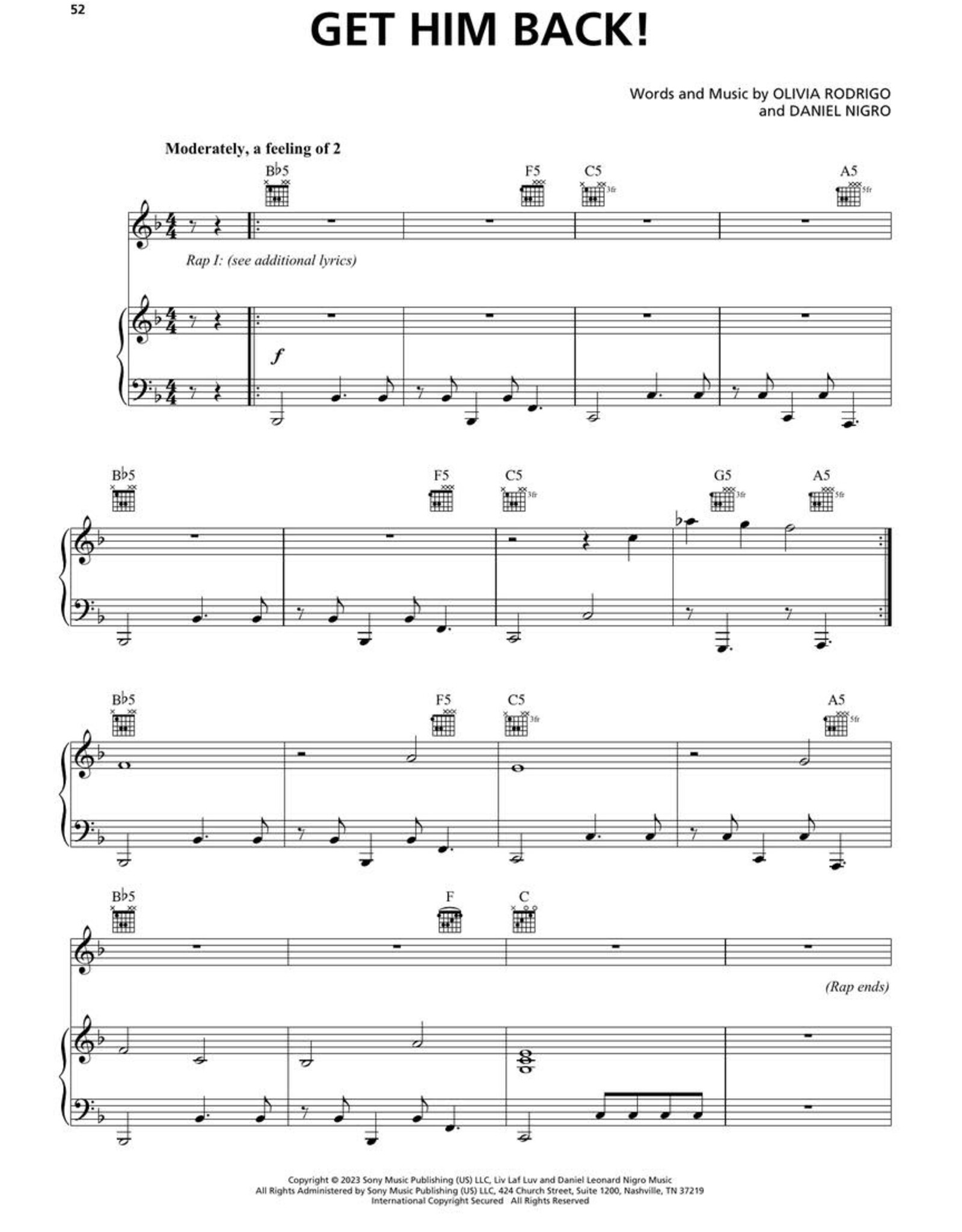 Vampire by Olivia Rodrigo - Cello - Digital Sheet Music