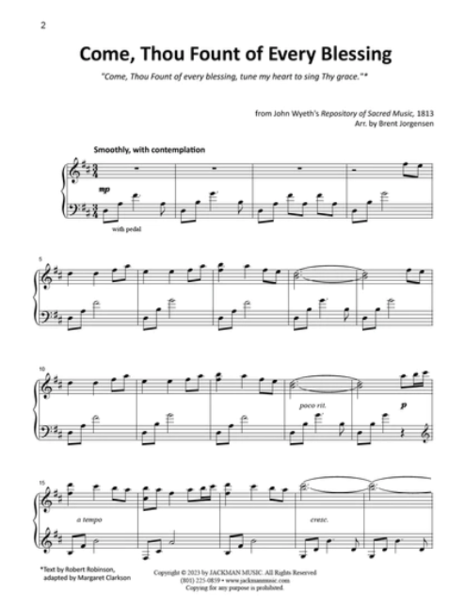 Jackman Music Latter-day Saint Piano Solos Vol. 2 arr. Brent Jorgensen