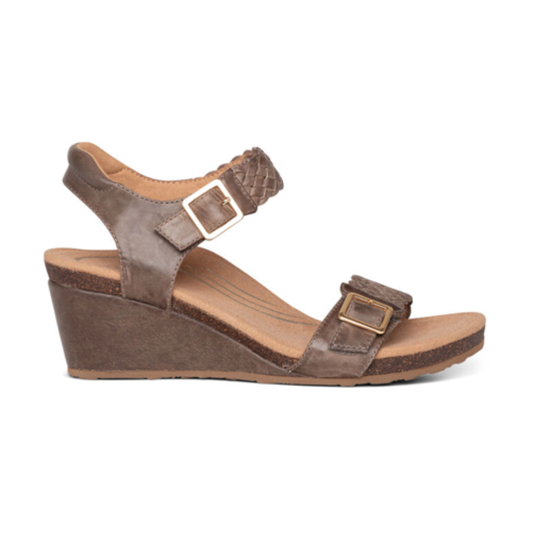 Aetrex Grace Adjustable Woven Wedge