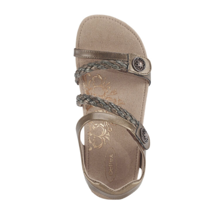 Aetrex Jillian Braided Quarter Strap Sandal