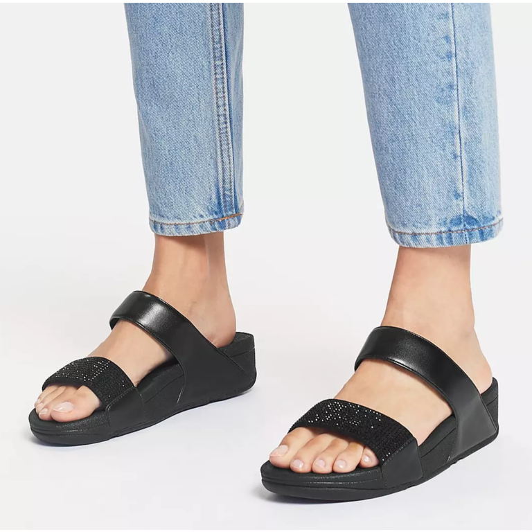 FitFlop Lulu Crystal Embellished Slides