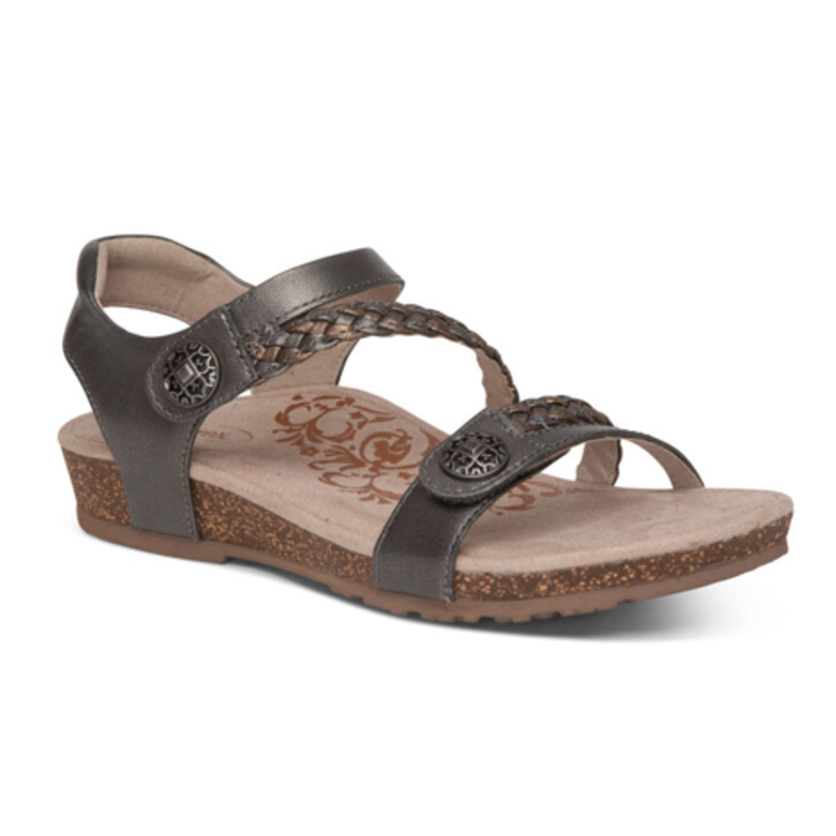 Aetrex Jillian Braided Quarter Strap Sandal