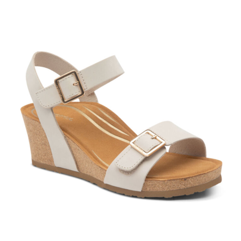 Aetrex Lexa Quarter Strap Cork Wedge