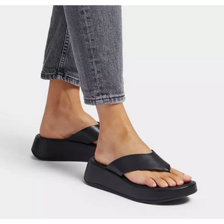 FitFlop F-Mode Luxe Leather Flatflorm Toe Post