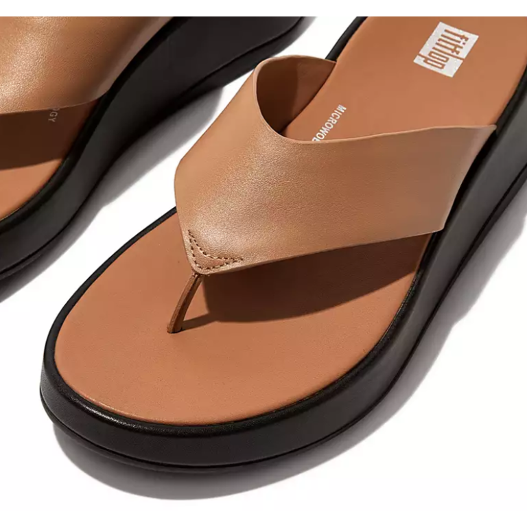 FitFlop F-Mode Luxe Leather Flatflorm Toe Post