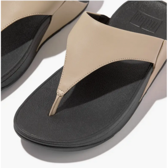 Mens flip flops with fabric toe post top