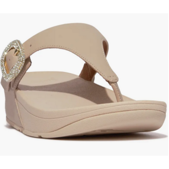 FitFlop Lulu Crystal-Buckle Leather Toe Post FitFlop Lulu Crystal-Buckle Leather Toe Post