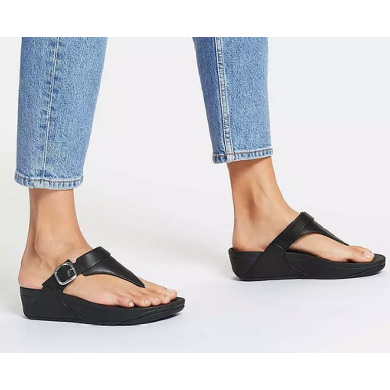 FitFlop Lulu Adjustable Leather Toe Post Sandals