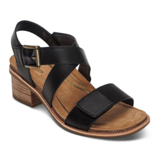 Aetrex Kristin Block Wedge Quarter Strap Aetrex Kristin Block Wedge Quarter Strap