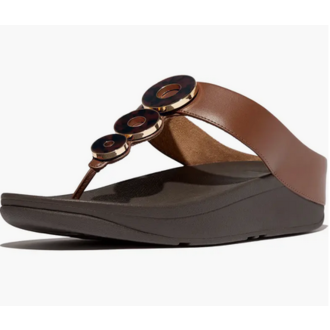 FitFlop Fino Resin-Hoop Leather Toe Post Sandals FitFlop Fino Resin-Hoop Leather Toe Post Sandals