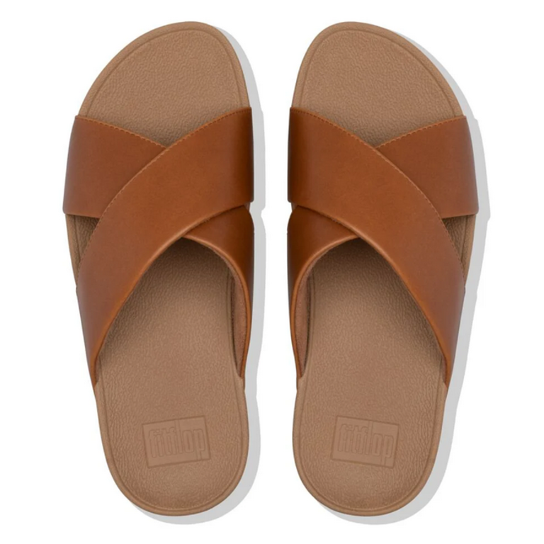 FitFlop Lulu Cross Slide Leather