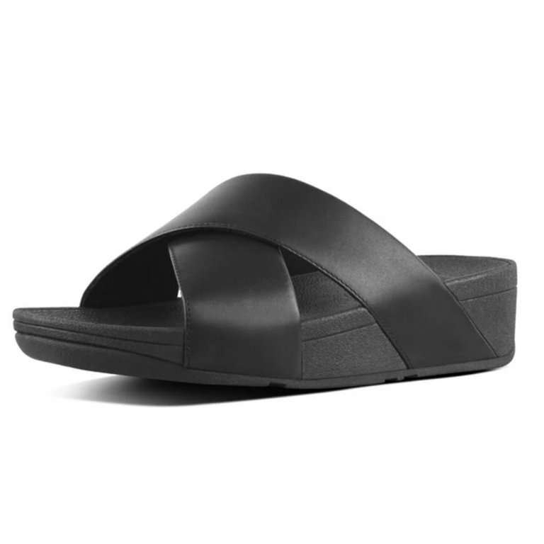 FitFlop Lulu Cross Slide Leather