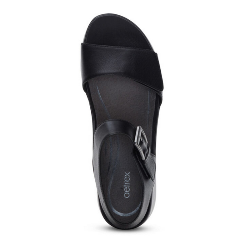 Aetrex Ariel Adjustable Quarter Strap Wedge