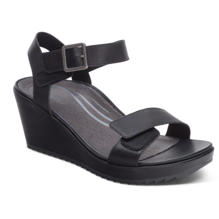 Aetrex Andrea Quarter Strap Wedge
