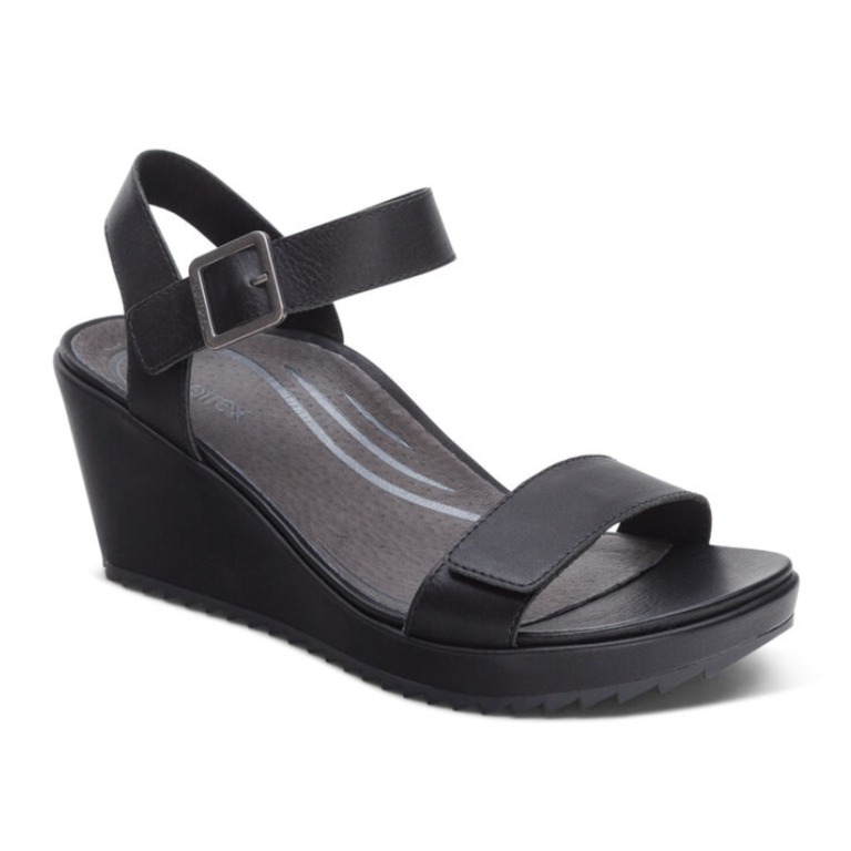 Aetrex Andrea Quarter Strap Wedge