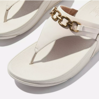 FitFlop Lulu Square-Chain Leather Toe Post FitFlop Lulu Square-Chain Leather Toe Post