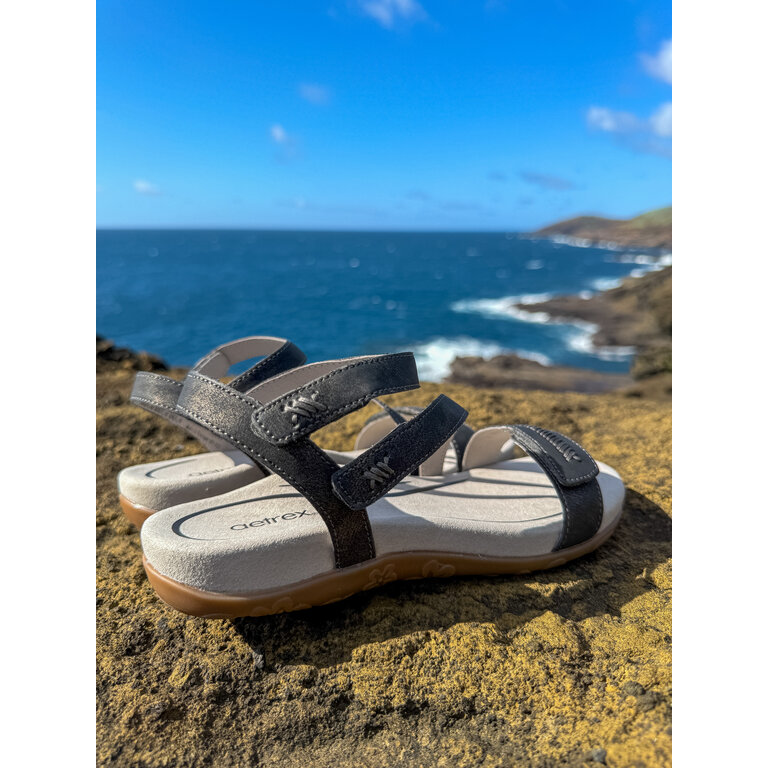 Aetrex Gabby Adjustable Quarter Strap Sandal