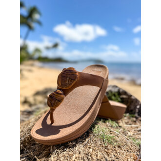 FitFlop Lulu Marbled-Stone Toe Post Sandals