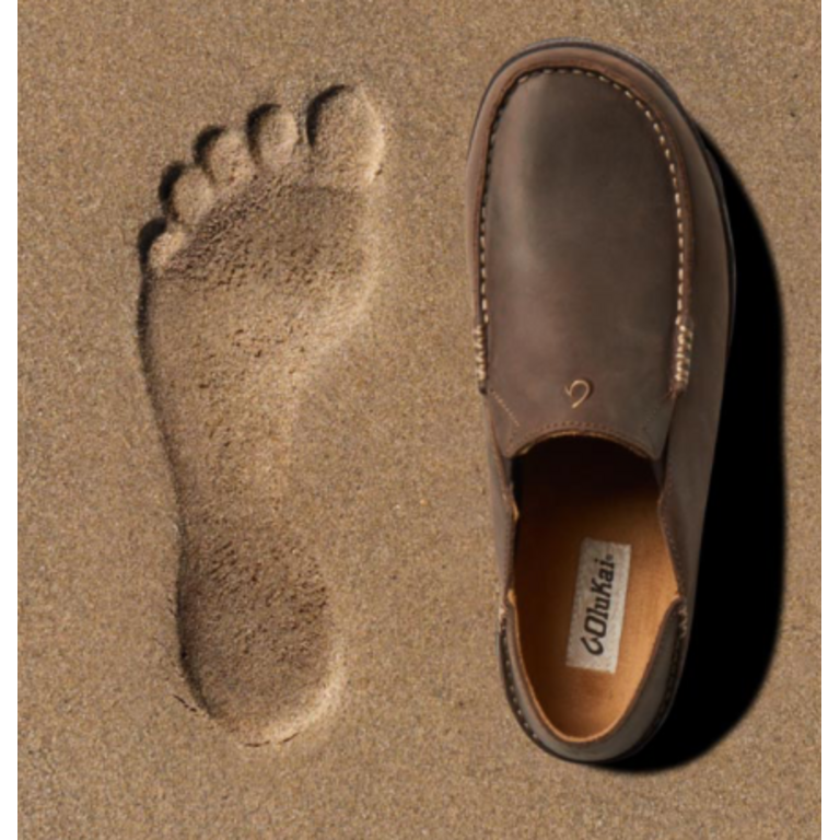 OluKai Moloa Leather Slip On Shoes