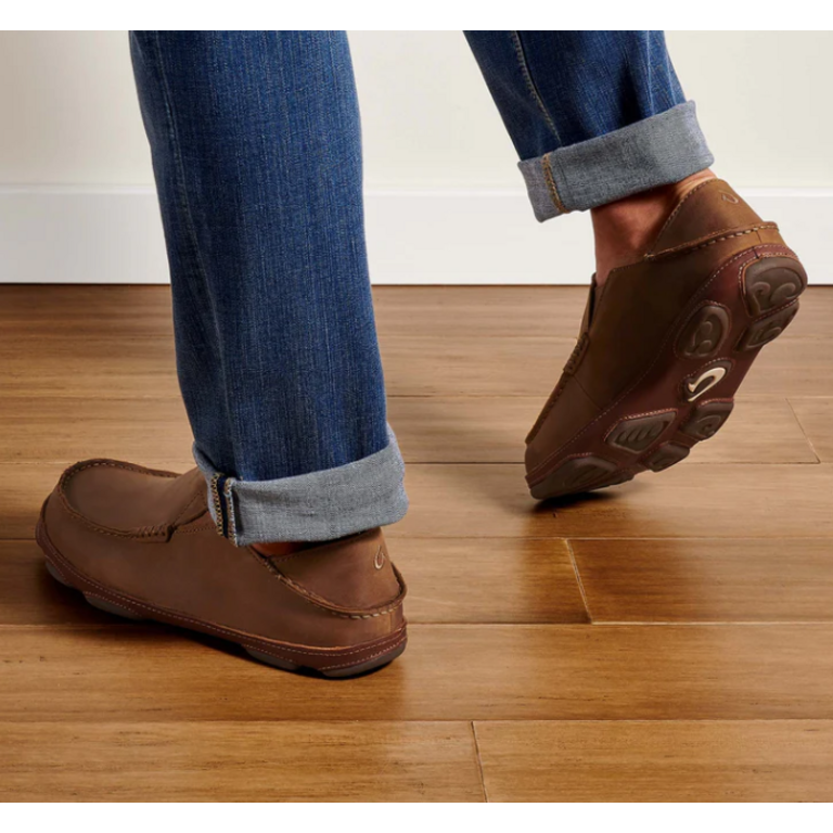 OluKai Moloa Leather Slip On Shoes