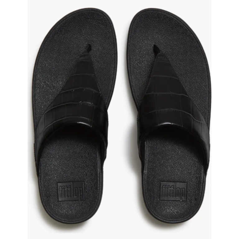 FitFlop Lulu Crocodile Toe Post