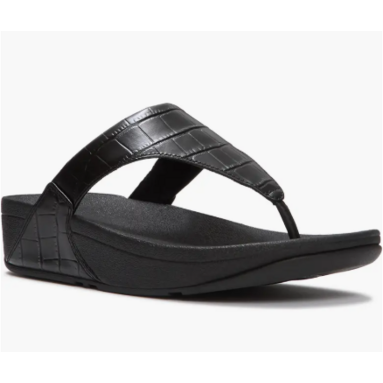 FitFlop Lulu Crocodile Toe Post