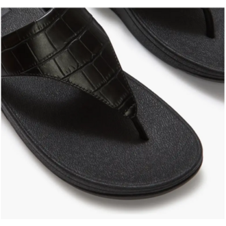 FitFlop Lulu Crocodile Toe Post