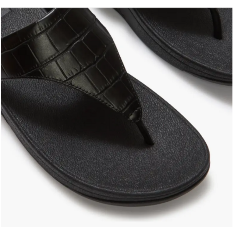 FitFlop Lulu Crocodile Toe Post