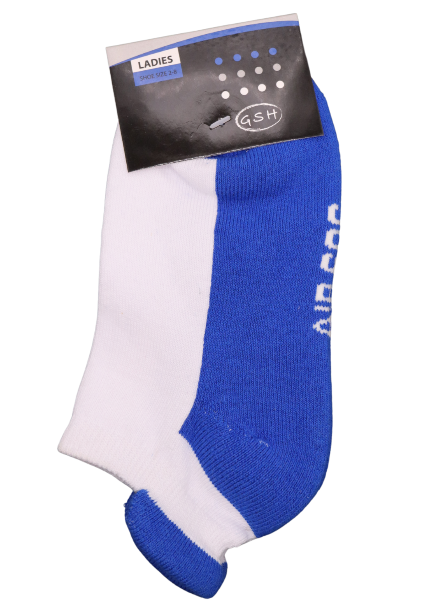 Womens White/Blue Socks