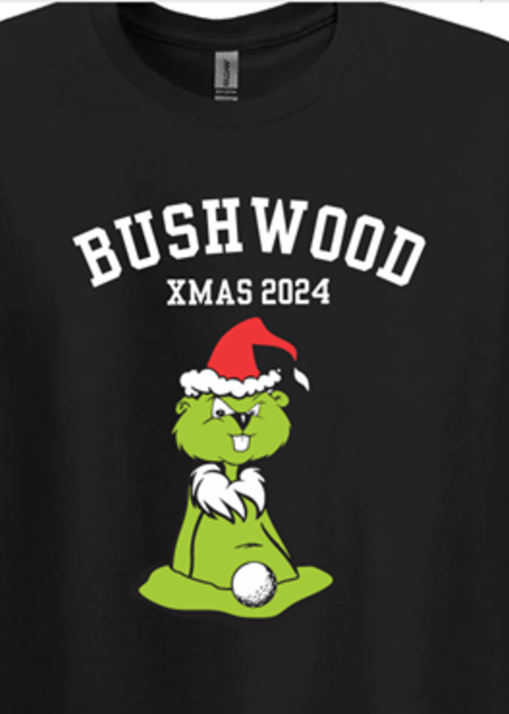 Bushwood 2024 Grinch T-shirt + Bushwood Hat + shot glass