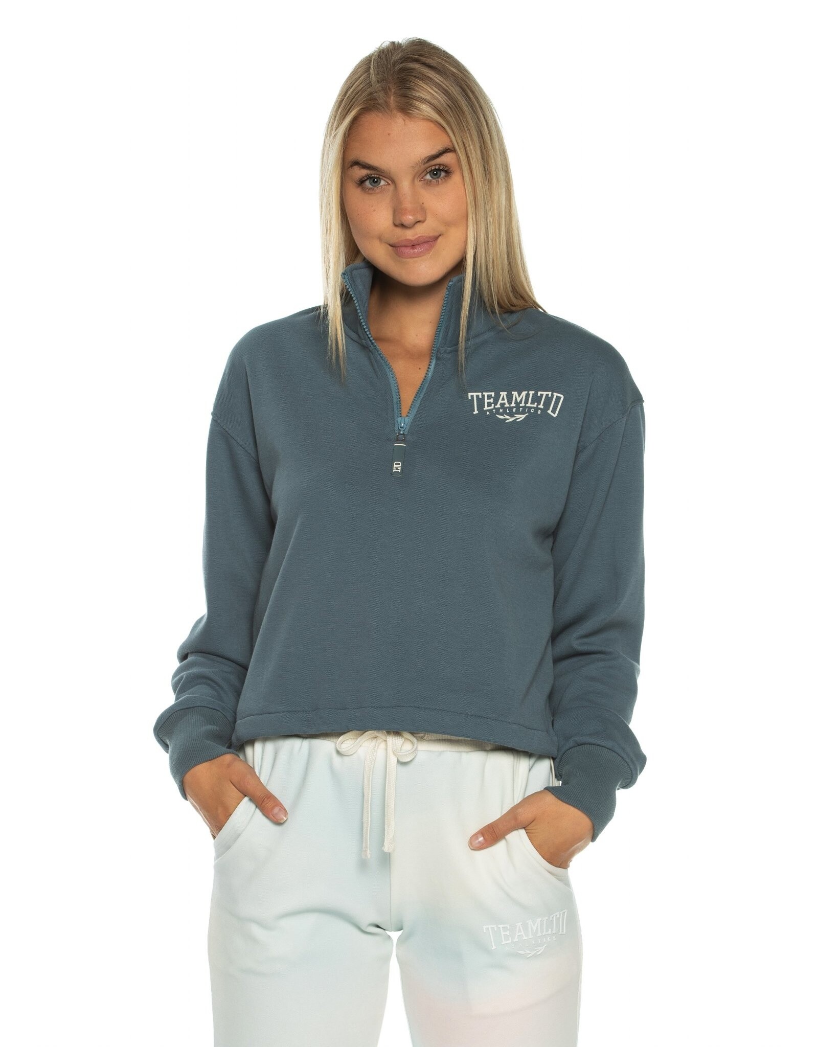 TEAMLTD Women's Training Crop 1/4 Zip Sweater