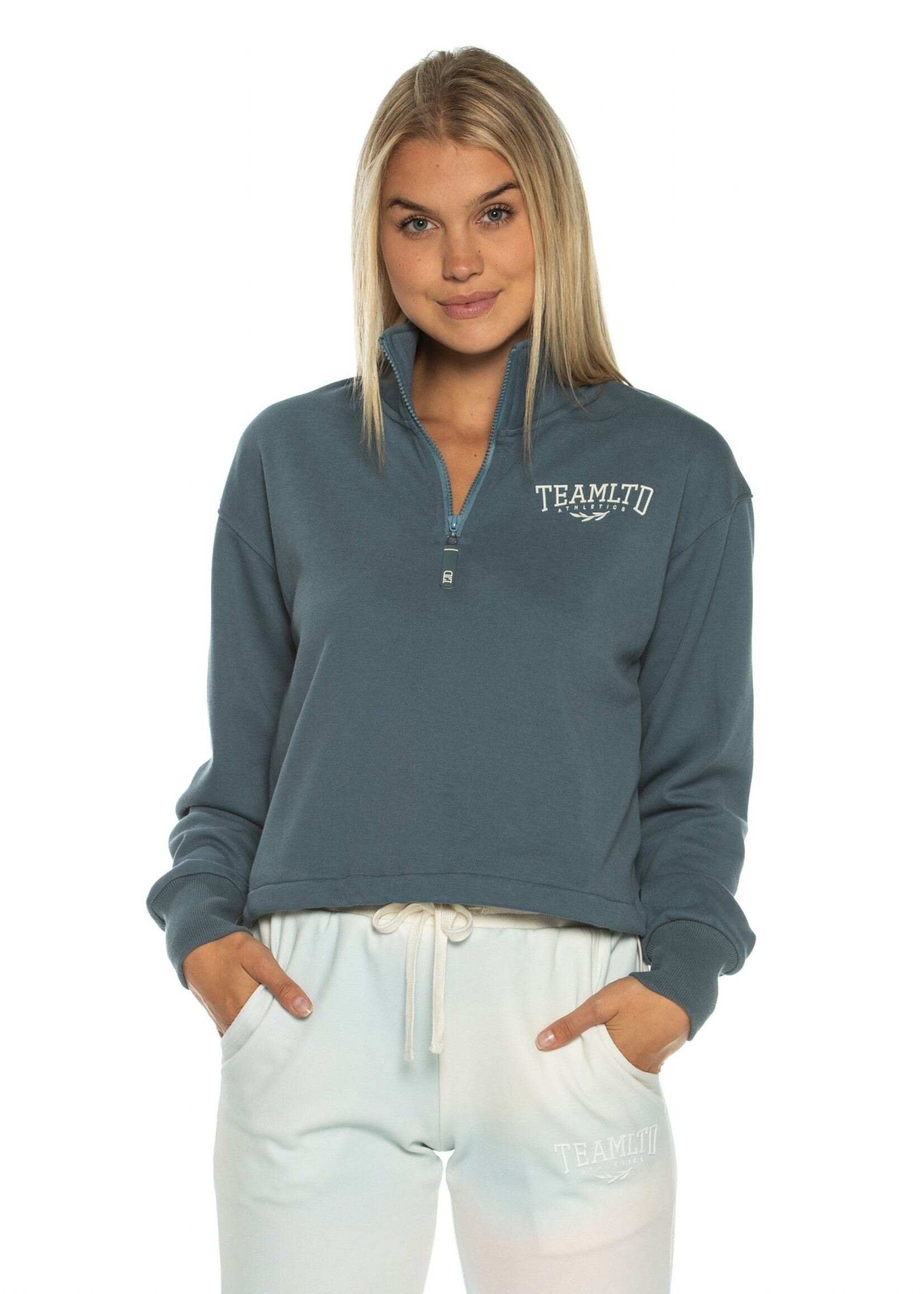 TEAMLTD Women's Training Crop 1/4 Zip Sweater