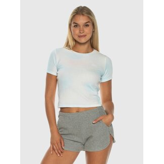 TEAMLTD Women's Crop Waffle Tee | Cotton Candy