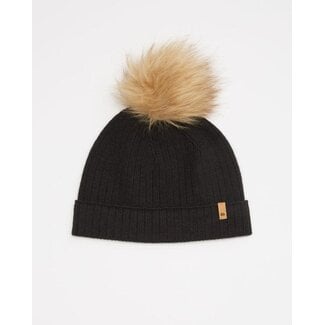 Tentree Wool Faux Fur Pom Beanie| Black