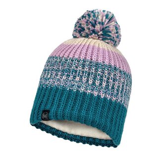 Buff Knitted Pom Pom Hat