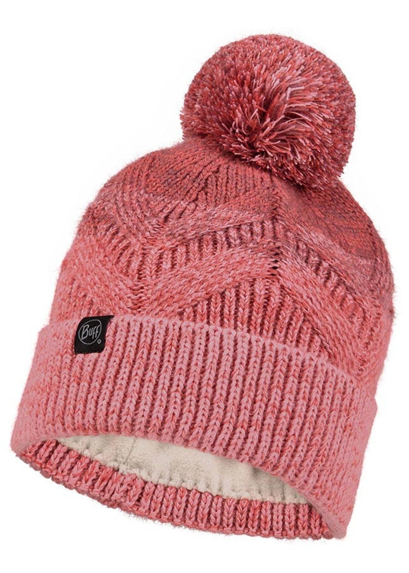 Buff Knitted Pom Pom Hat