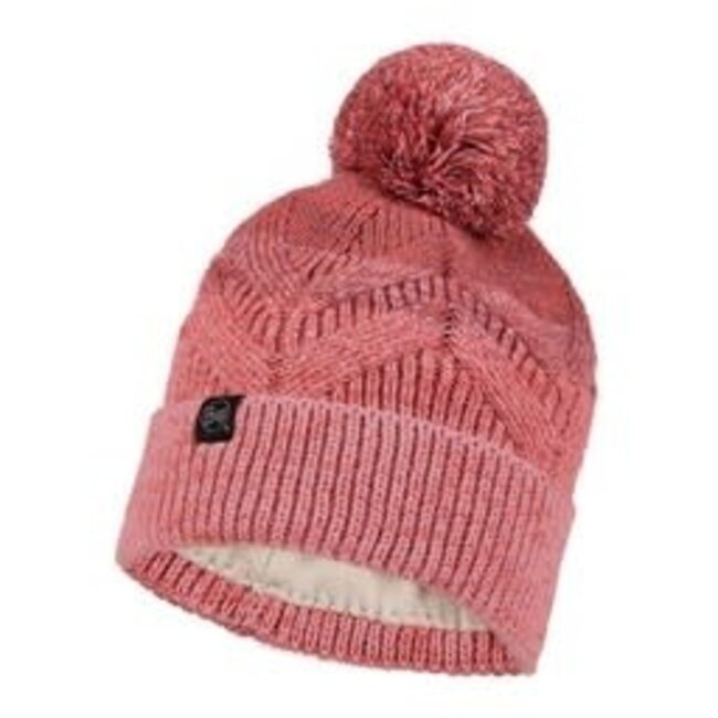 Buff Knitted Pom Pom Hat