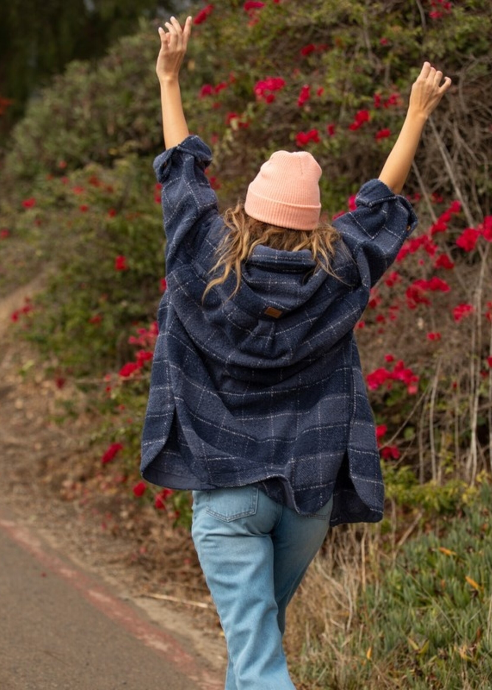 Roxy Women's Make It Happen Plaid Fleece Jacket | Blue