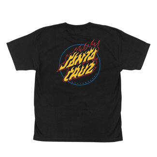 Santa Cruz Abesnt Flame Dot T-shirt |Black