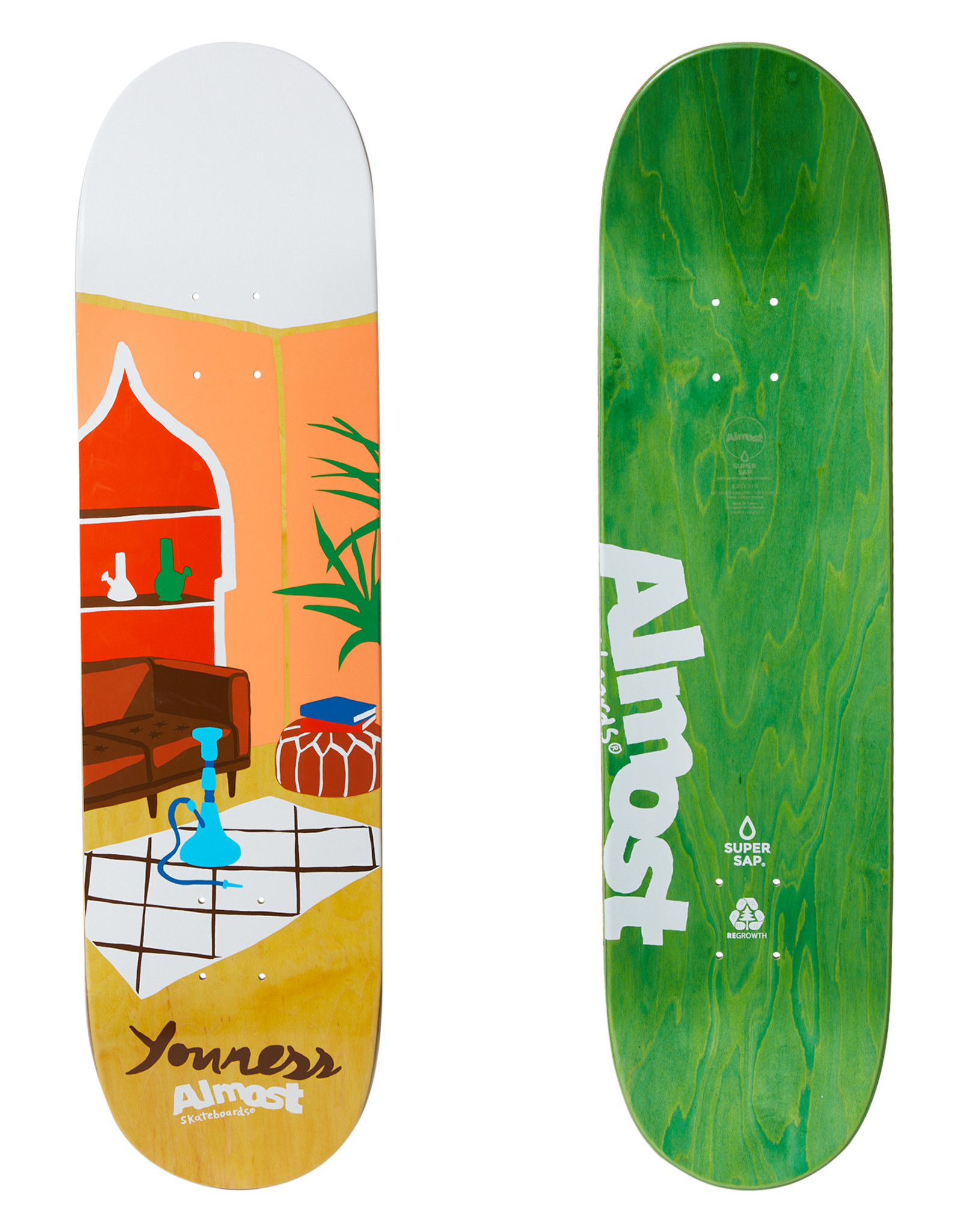 Almost Skateboards Youness Rooms Super Sap R7 Skateboard Deck 8.25"