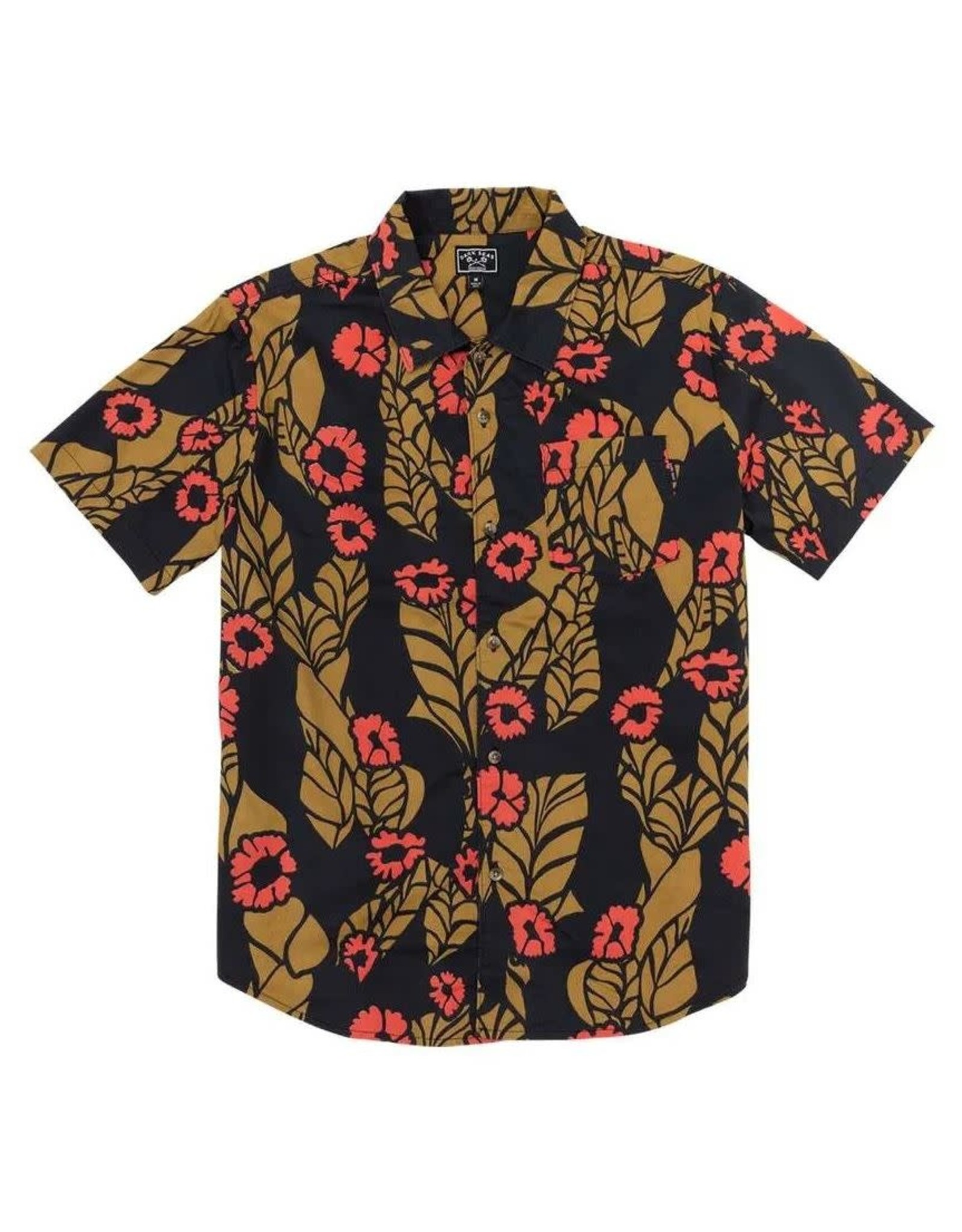 DARK SEAS Men's Poppy Woven Short Sleeve Button Up
