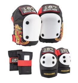 187 Killer Pads Adult Steve Caballero 6 Pack Skate Pad Set