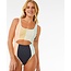 Rip Curl Women's Block Party Splice Good Coverage One Piece Swimsuit