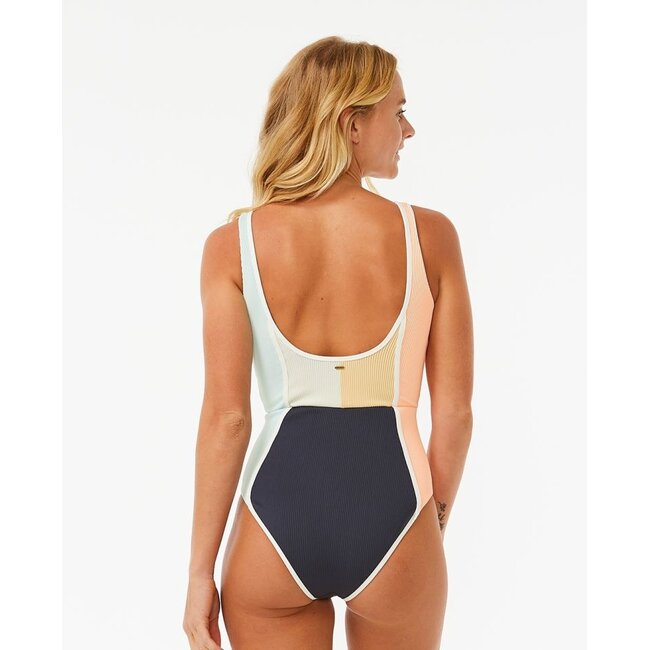 Rip Curl Women's Block Party Splice Good Coverage One Piece Swimsuit