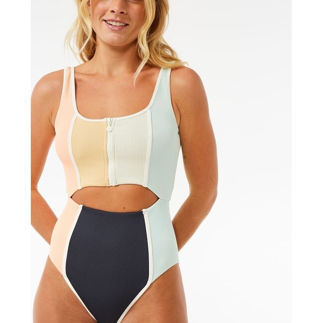 Rip Curl Women's Block Party Splice Good Coverage One Piece Swimsuit