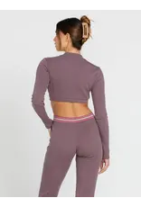 Volcom Women's Lived in Lounge Mock Neck Long Sleeve Top