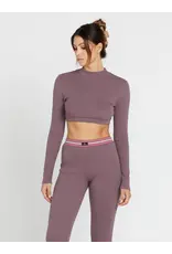 Volcom Women's Lived in Lounge Mock Neck Long Sleeve Top