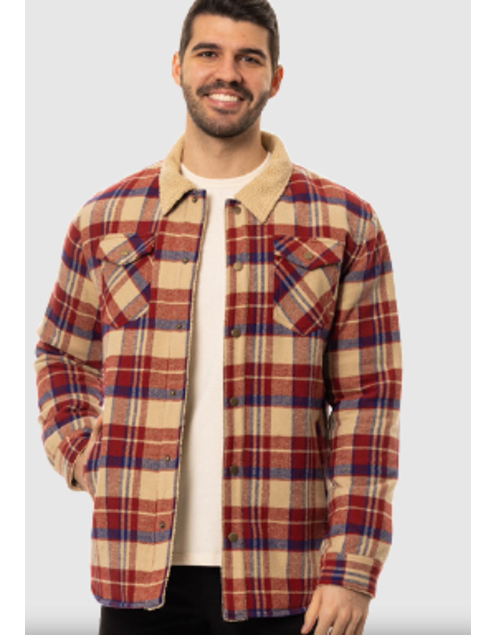 TEAMLTD Plaid Sherpa Jacket